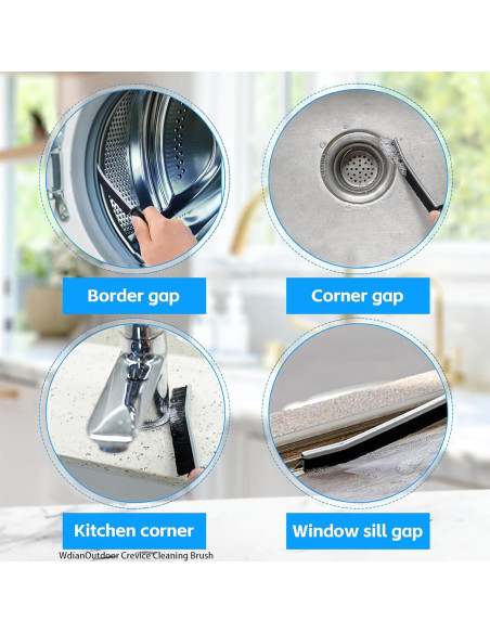 10 Piezas Cepillo de Limpieza de Ranuras BSFRNF Cerdas Duras