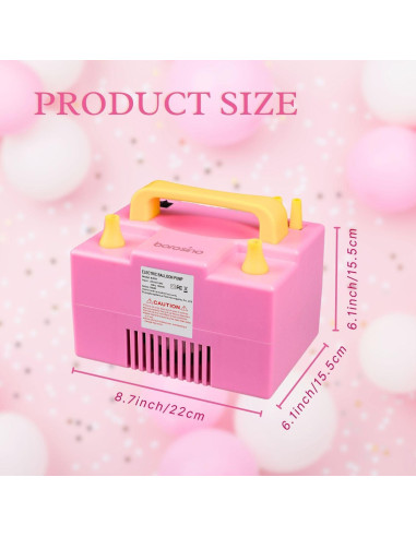 Bomba de Aire Eléctrica Borosino B310 para Globos 1000W Rosa