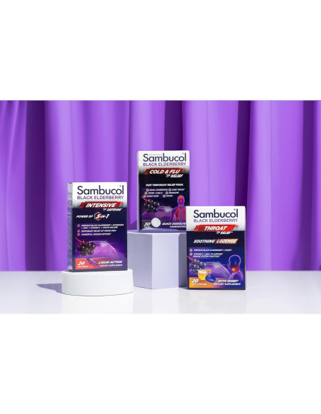 Tabletas Alivio Resfriados Sambucol 30 Contenido 2-Pack