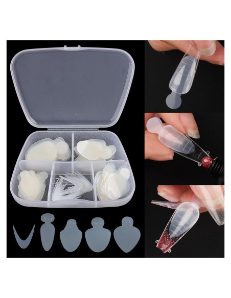 Pegatinas de Uñas Francesas Sotong 60pcs Reutilizables