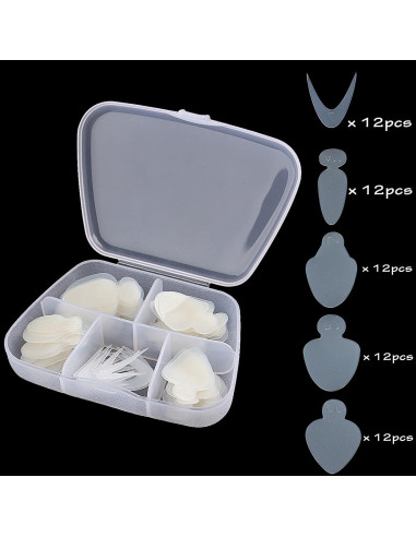 Pegatinas de Uñas Francesas Sotong 60pcs Reutilizables