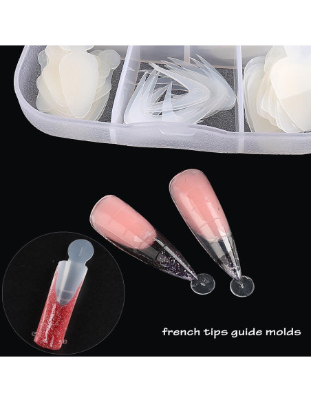 Pegatinas de Uñas Francesas Sotong 60pcs Reutilizables