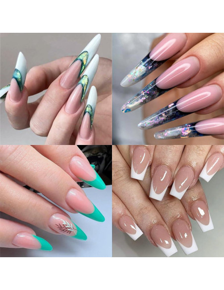 Pegatinas de Uñas Francesas Sotong 60pcs Reutilizables