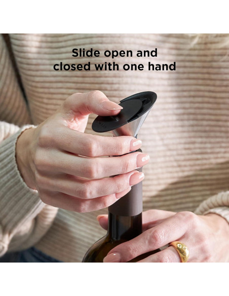 Vertedor de Vino Deslizante Rabbit - Sin Goteo y Tapón