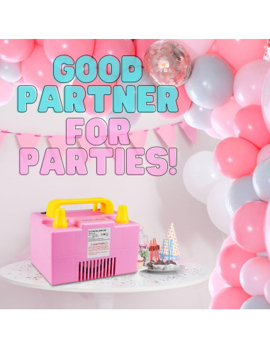 Bomba de Aire Eléctrica Borosino B310 para Globos 1000W Rosa