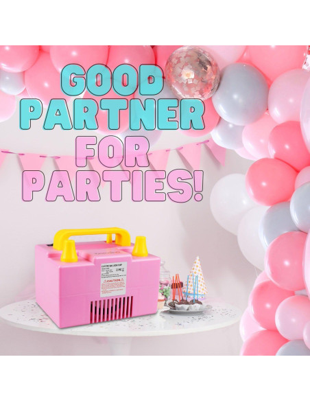 Bomba de Aire Eléctrica Borosino B310 para Globos 1000W Rosa