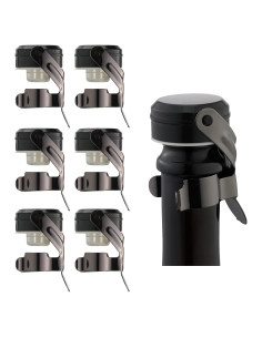 Tapones de Vino y Champagne WOTOR de Acero Inoxidable - 6 Piezas