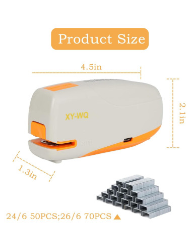 Grapadora Eléctrica Automática XY-WQ Gris - Capacidad 15 Hojas