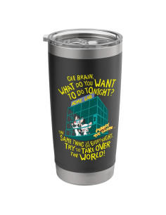Vaso Térmico Acero Inoxidable Pinky y el Cerebro 591 ml