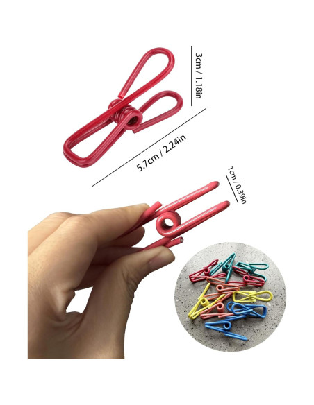 Clips de Metal Multipropósito CUARUSUIKA - Paquete de 10