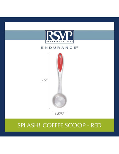 Cuchara para Café RSVP International 2 Cucharadas Acrílico Rojo
