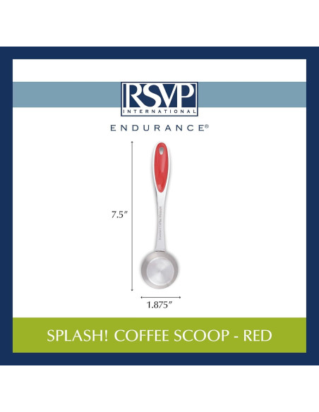 Cuchara para Café RSVP International 2 Cucharadas Acrílico Rojo