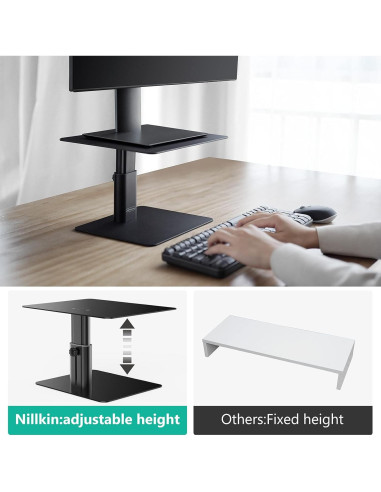 Soporte para Monitor Nillkin Ajustable Ergonómico Aluminio Negro