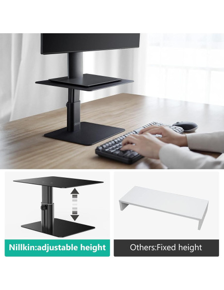 Soporte para Monitor Nillkin Ajustable Ergonómico Aluminio Negro