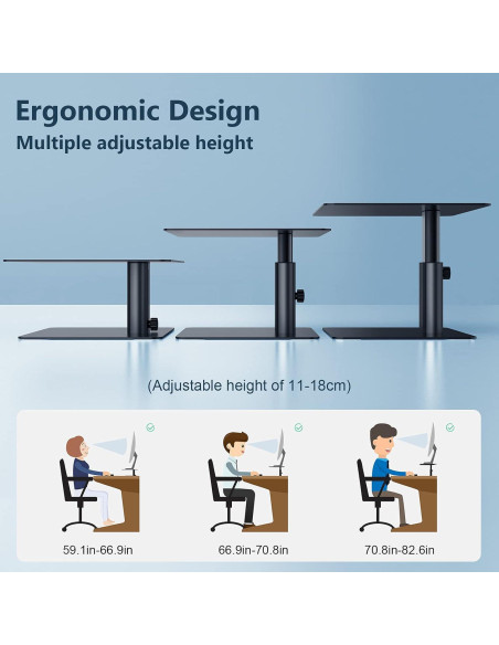Soporte para Monitor Nillkin Ajustable Ergonómico Aluminio Negro