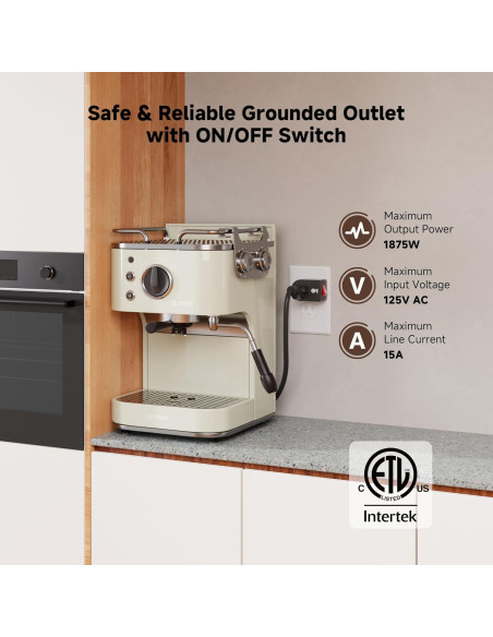 Adaptador de Enchufe a Tierra Cable Matters 3-Pack ON/OFF Negro