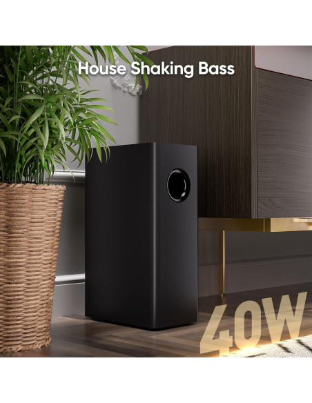 Barra de Sonido RIOWOIS DS6441 PRO 90W con Subwoofer 2.1