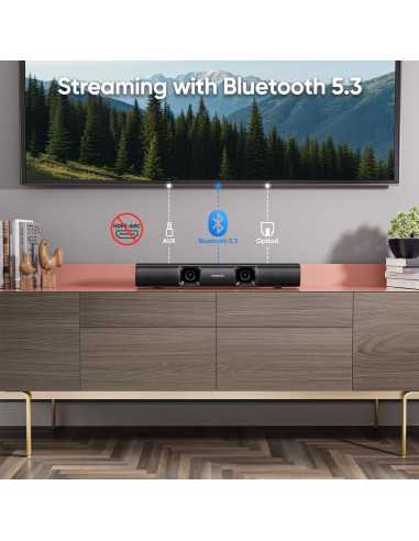 Barra de Sonido RIOWOIS DS6441 PRO 90W con Subwoofer 2.1