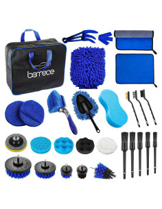 Kit de Detalle de Coche Bemece 29 Piezas Herramientas Limpieza