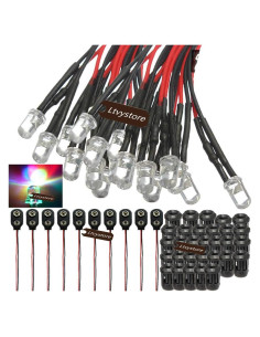 70 Piezas LED 3MM 12V Multicolor Pre Cableadas Ltvystore