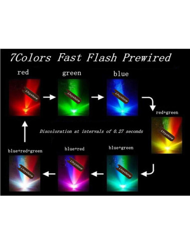 70 Piezas LED 3MM 12V Multicolor Pre Cableadas Ltvystore