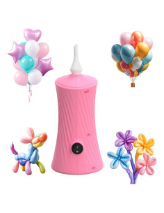 Bomba de Globo Eléctrica MontValent 1 - Inflador Portátil Rosa