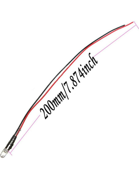 70 Piezas LED 3MM 12V Multicolor Pre Cableadas Ltvystore