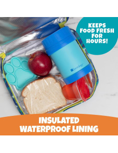 Caja de Almuerzo Azul Bentology - Bolsa Térmica Reutilizable 25.4x20.3cm 2