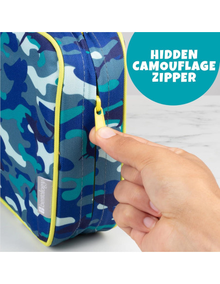 Caja de Almuerzo Azul Bentology - Bolsa Térmica Reutilizable 25.4x20.3cm