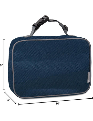 Caja de Almuerzo Azul Bentology - Bolsa Térmica Reutilizable 25.4x20.3cm
