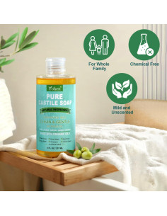 Jabón Líquido de Castile Orgánico Yoken 236.6 ml Sin Fragancia 2