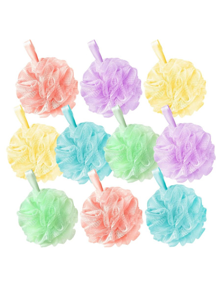 10 Esponjas de Ducha Loofah Meirrnyyu 13 cm Exfoliantes Colores