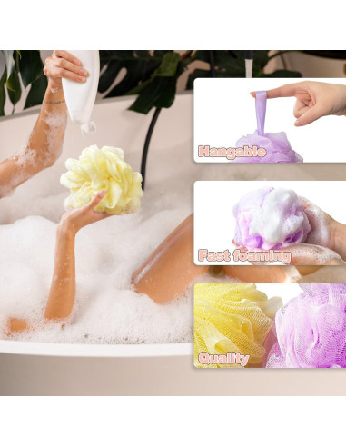 10 Esponjas de Ducha Loofah Meirrnyyu 13 cm Exfoliantes Colores