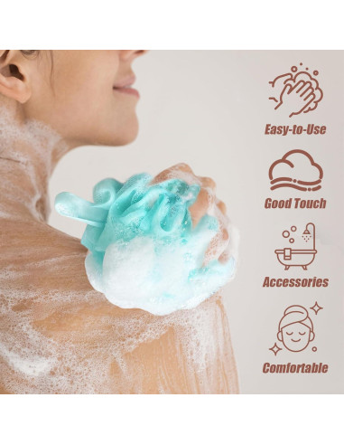 10 Esponjas de Ducha Loofah Meirrnyyu 13 cm Exfoliantes Colores