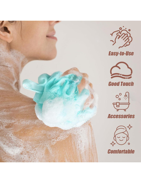 10 Esponjas de Ducha Loofah Meirrnyyu 13 cm Exfoliantes Colores