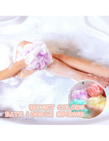 10 Esponjas de Ducha Loofah Meirrnyyu 13 cm Exfoliantes Colores