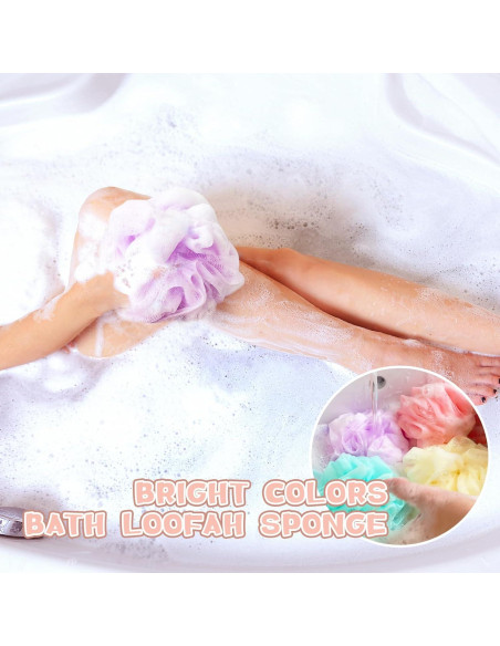 10 Esponjas de Ducha Loofah Meirrnyyu 13 cm Exfoliantes Colores