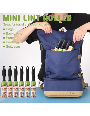 Hushee Mini Rodillos Quitapelusas 8 Pcs para Ropa y Muebles