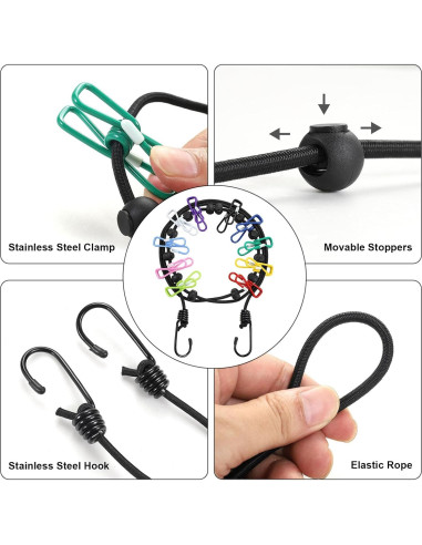 Cuerda de Ropa de Viaje KAYALIKES 3 Unidades Multicolor