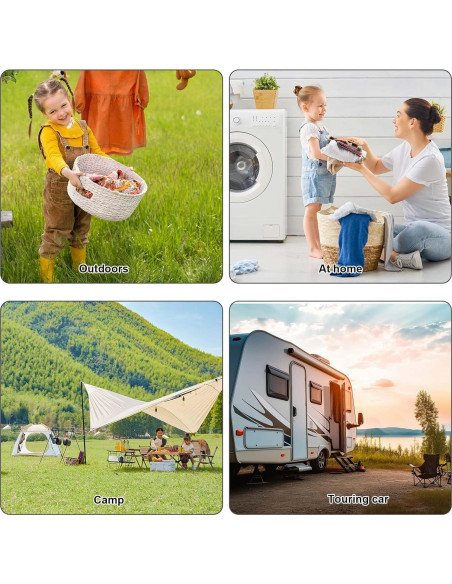 Cuerda de Ropa de Viaje KAYALIKES 3 Unidades Multicolor