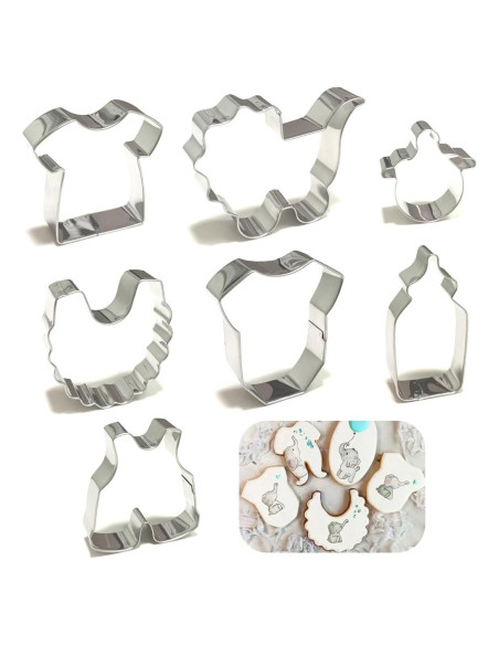 Juego de Cortadores de Galletas Baby Shower Kanehosi 7 Piezas