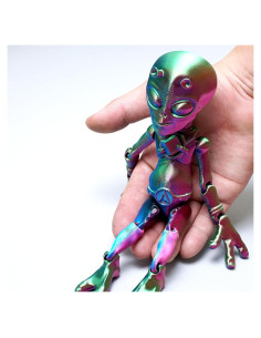 Modelo Alienígena 3D LUYU Juguete Antiestrés RGB 10cm