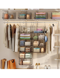 Organizador Colgante de Closet Jautokerdar 6 Niveles Negro 2