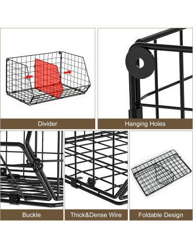 Organizador Colgante de Closet Jautokerdar 6 Niveles Negro