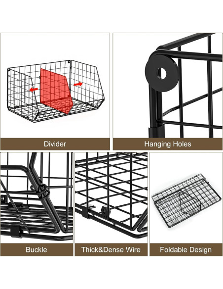 Organizador Colgante de Closet Jautokerdar 6 Niveles Negro