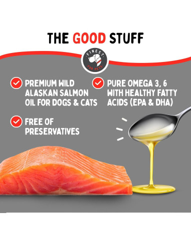 Aceite de Salmón Salvaje de Alaska 473ml para Perros y Gatos