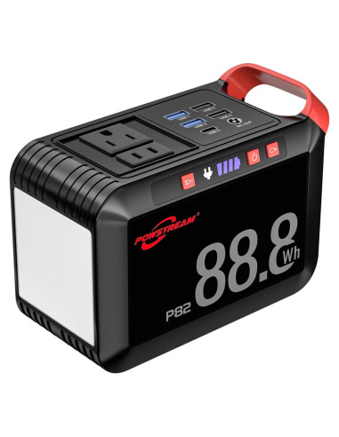 Estación de Energía Portátil POWSTREAM 88.8Wh 80W para Camping