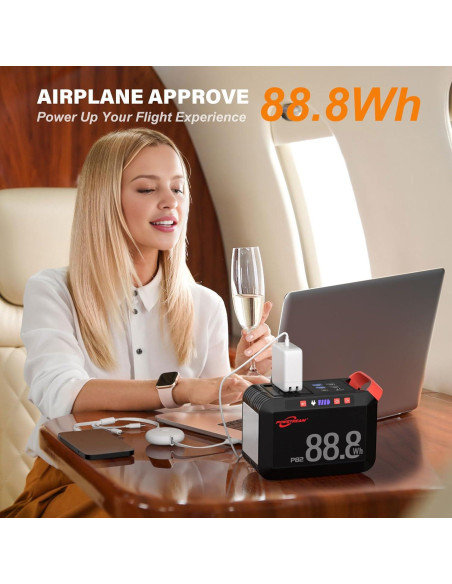 Estación de Energía Portátil POWSTREAM 88.8Wh 80W para Camping