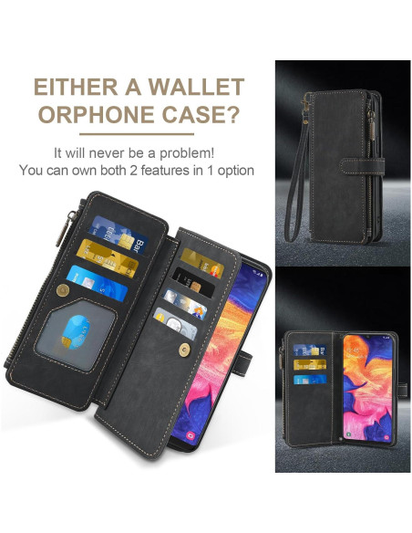 Funda Asuwish para Samsung Galaxy A10e con tapa y soporte