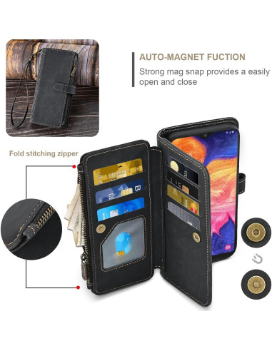 Funda Asuwish para Samsung Galaxy A10e con tapa y soporte